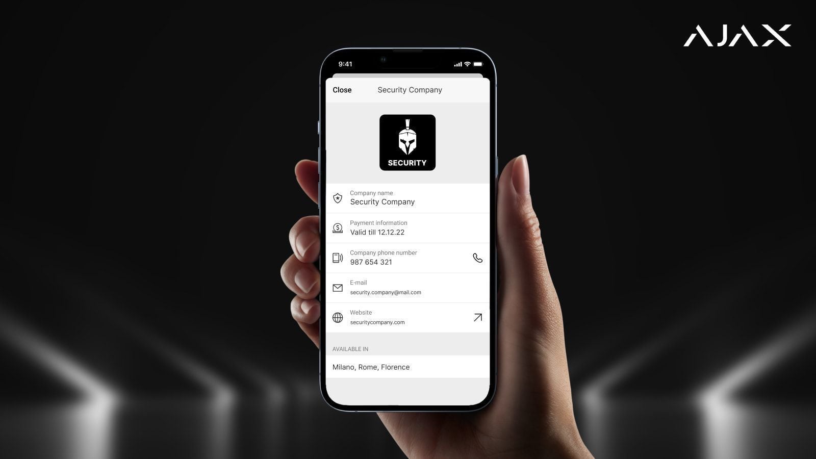 App de cobranding: representación de la compañía de seguridad en el smartphone del cliente