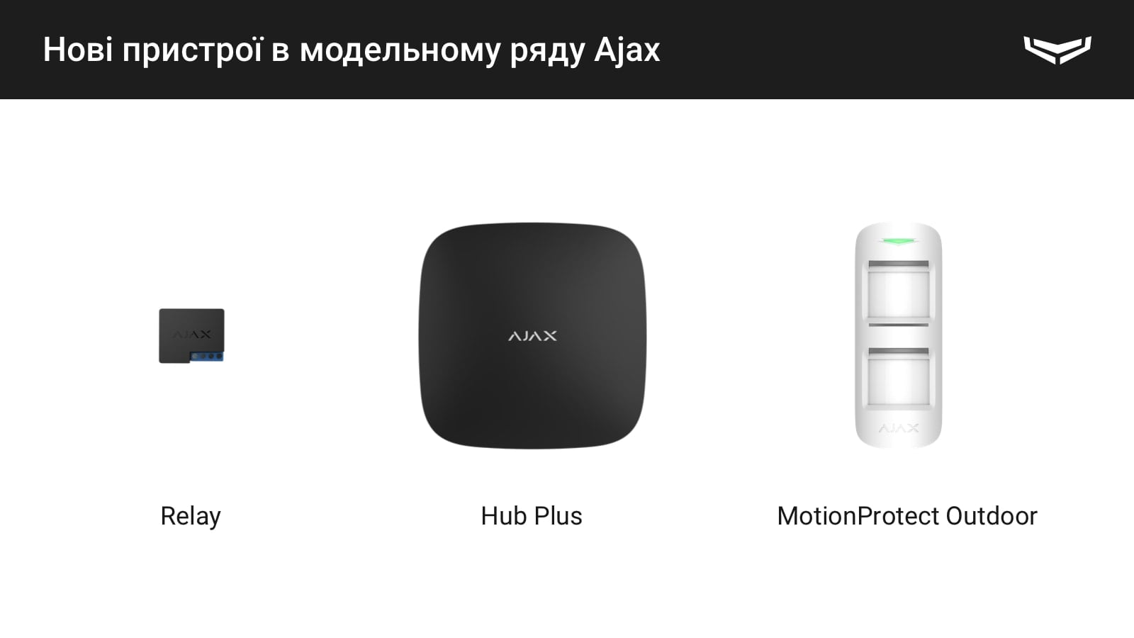 нові пристрої Ajax