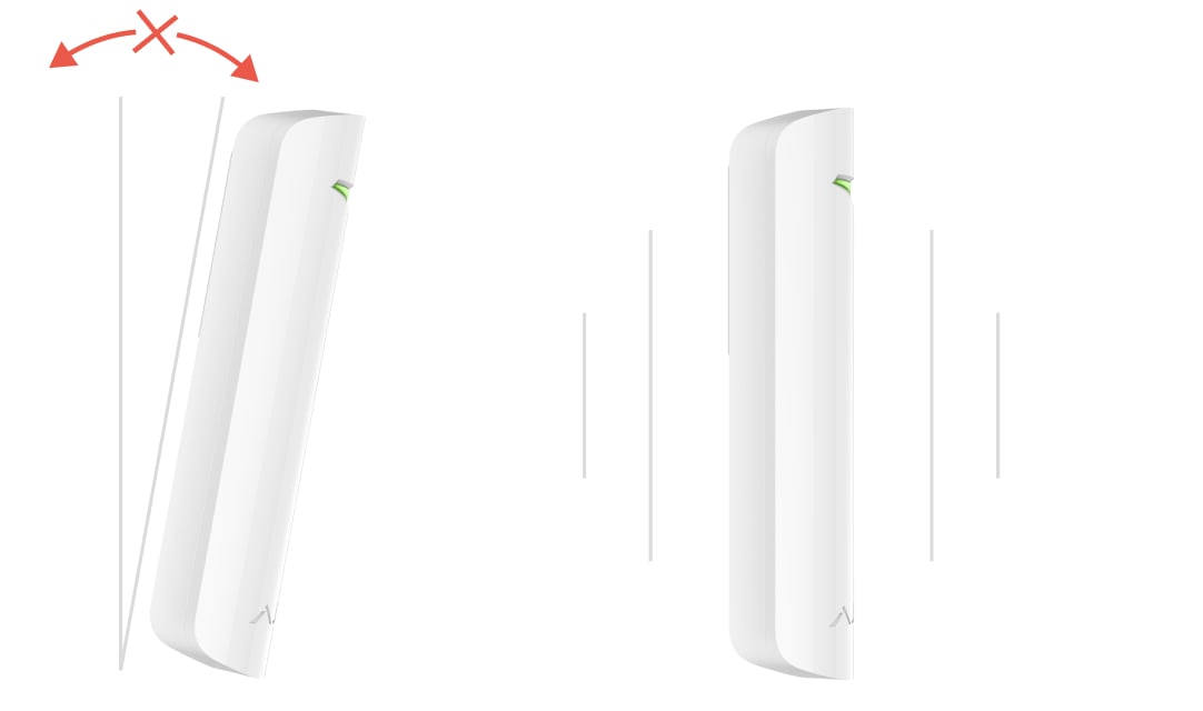 Ajax DoorProtect - Détecteur D'ouverture Magnétique Sans Fil Pour Portes Et Fenêtres, Blanc