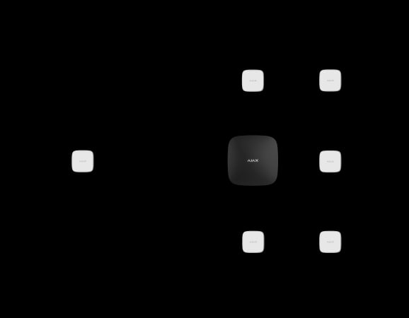 Primary interconnected alarm via the hub