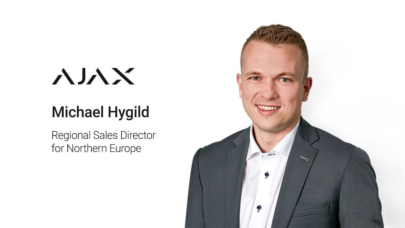 Michael Hygild joins Ajax Systems as a Sales Director for the region of Northern Europe