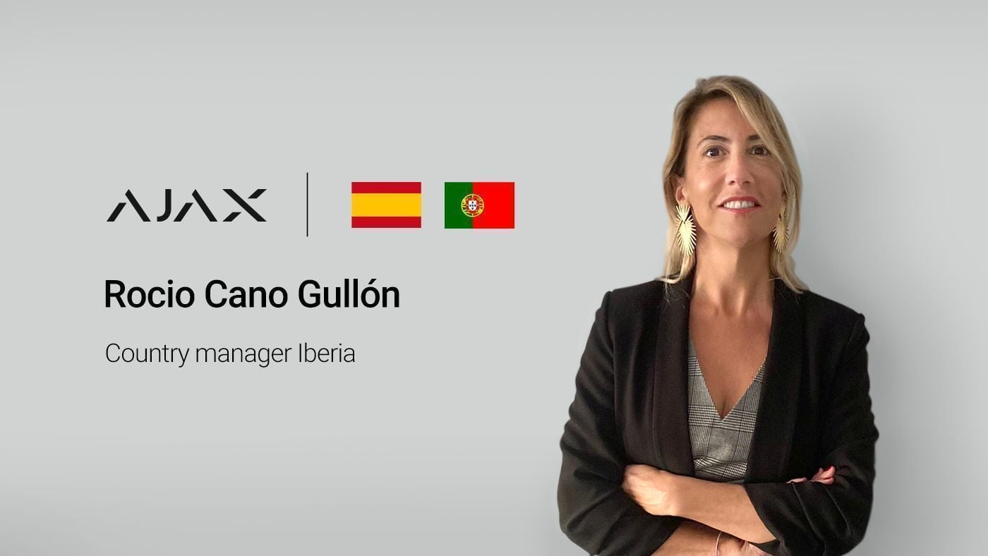 Rocío Cano Gullón junta-se à Ajax Systems como Diretora-Geral dos Países da Península Ibérica