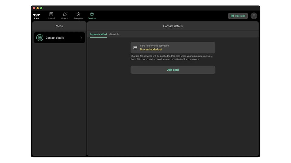How to add a corporate card to the company account