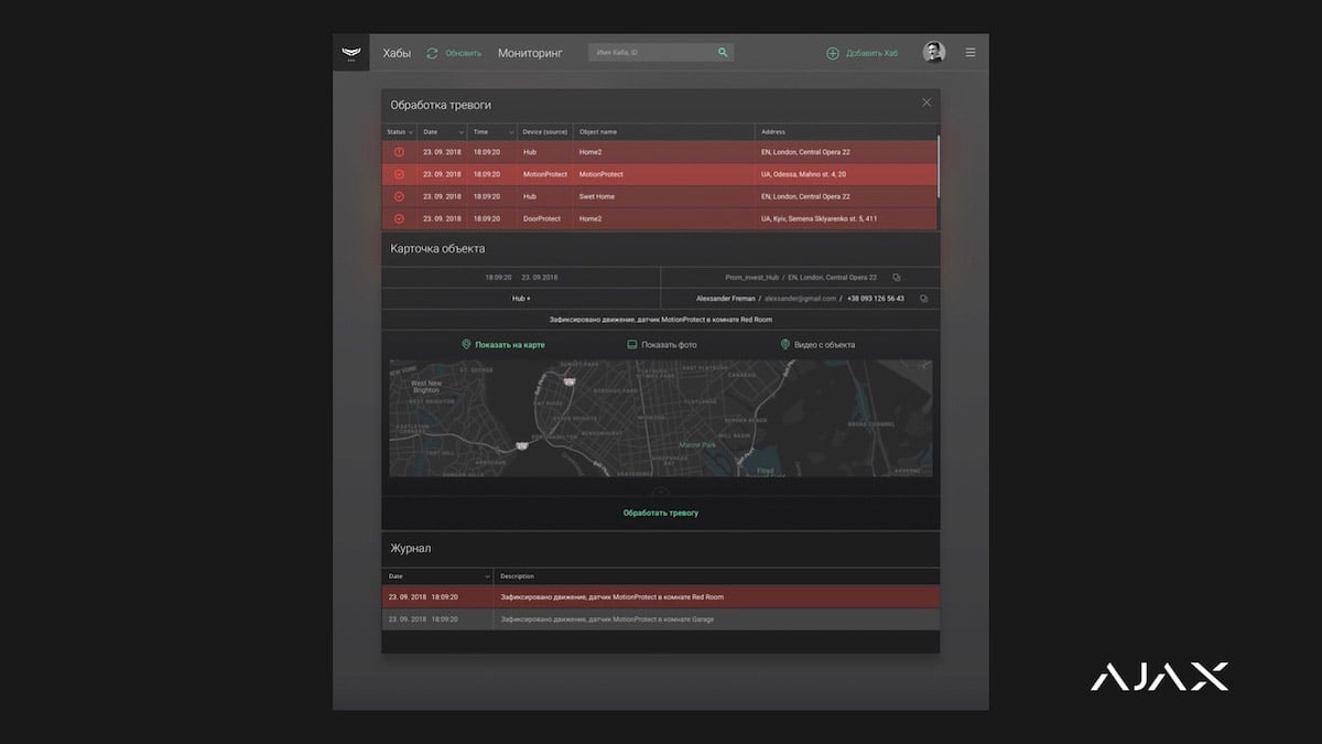 Ajax PRO Desktop Monitoring