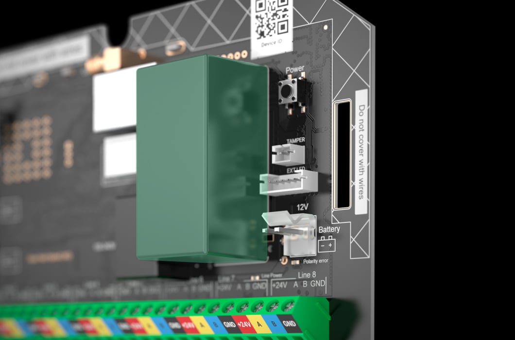 Built-in 110–240 V~ power supply