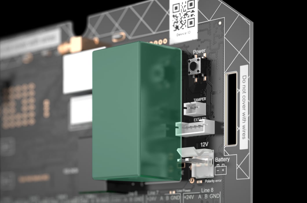 Built-in 110–240 V~ power supply