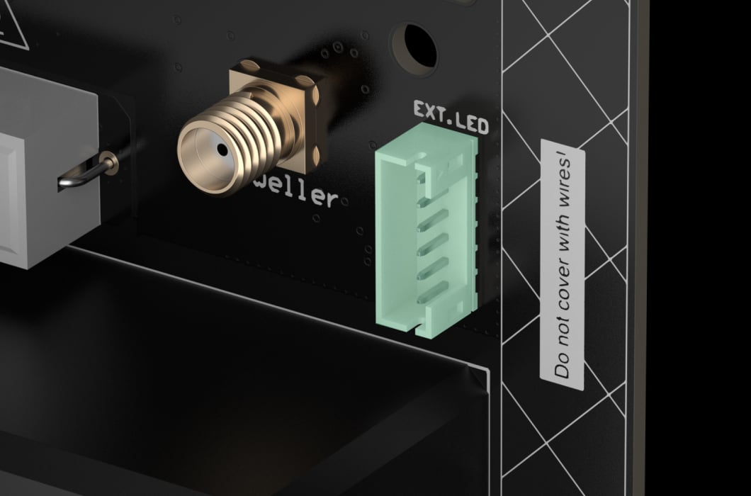 Connector for an external LED board