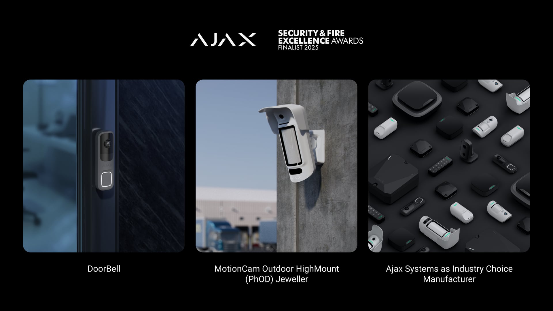 Ajax Systems named a finalist at the Security & Fire Awards for Excellence 2025