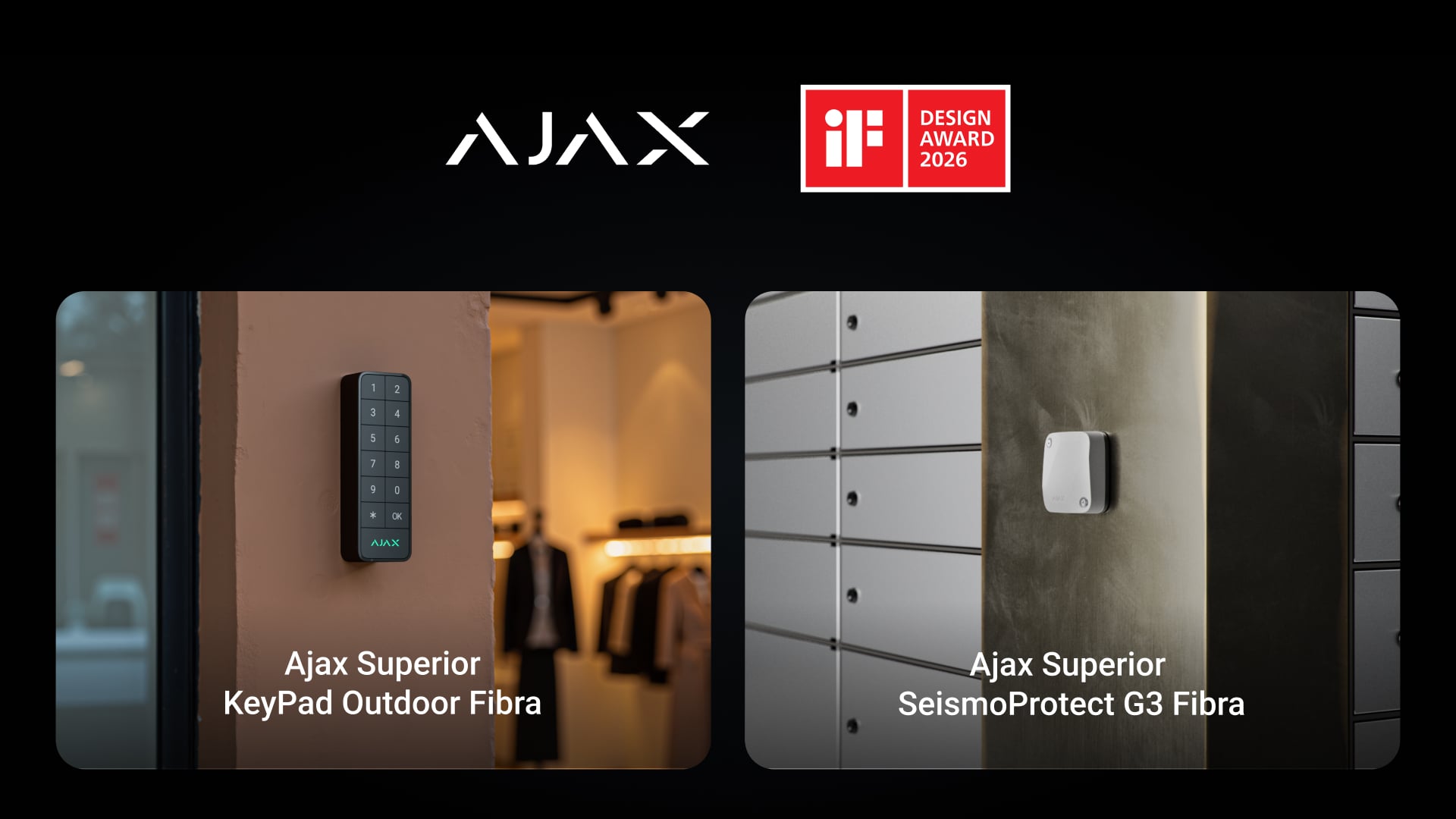 Ajax Systems здобула дві нагороди на iF DESIGN AWARD 2026