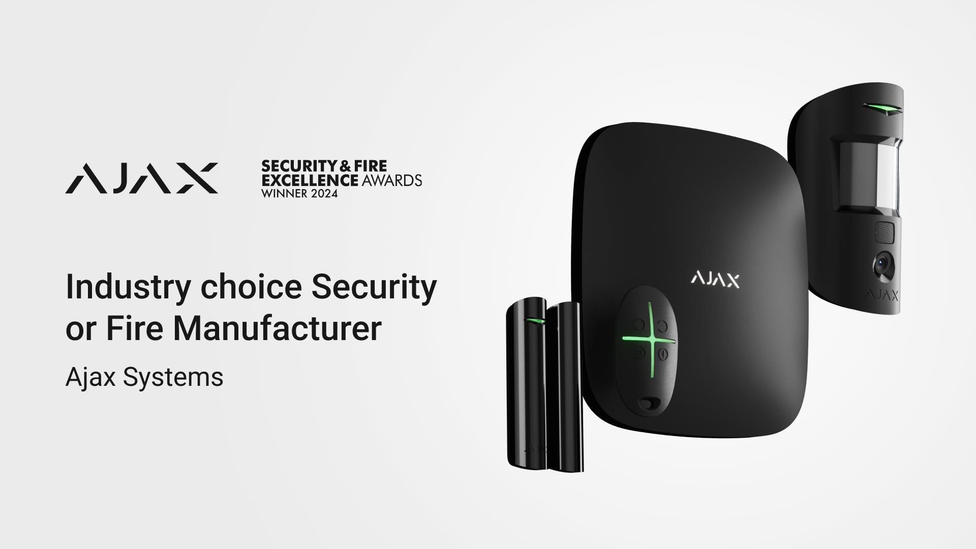 Ajax Systems gewinnt Auszeichnung bei den Security & Fire Excellence Awards 2024