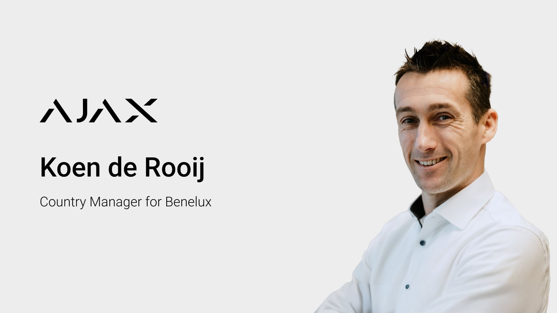 Koen de Rooij joins Ajax Systems as Country Manager for the Benelux region