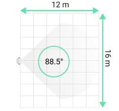 Horizontal motion detection angle