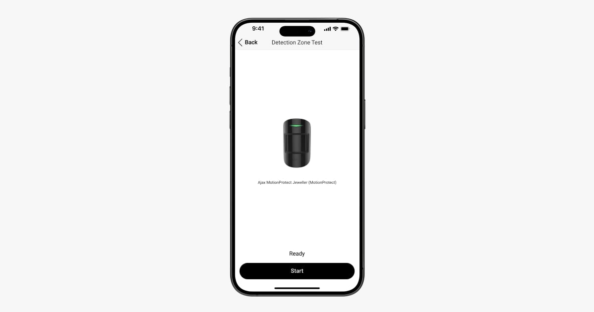 ajax detection zone test
