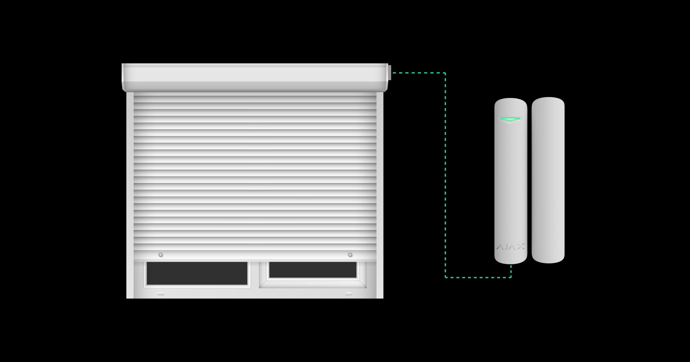 How to connect the roller shutter motion detector to Ajax opening detectors