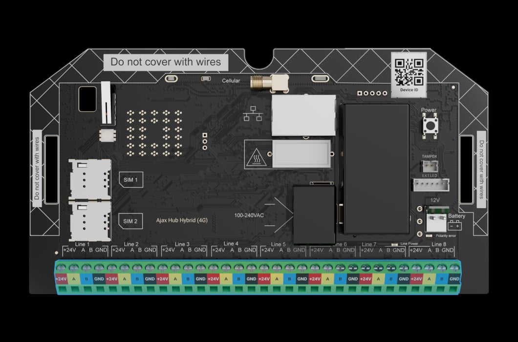 8 lines to connect wired Superior devices