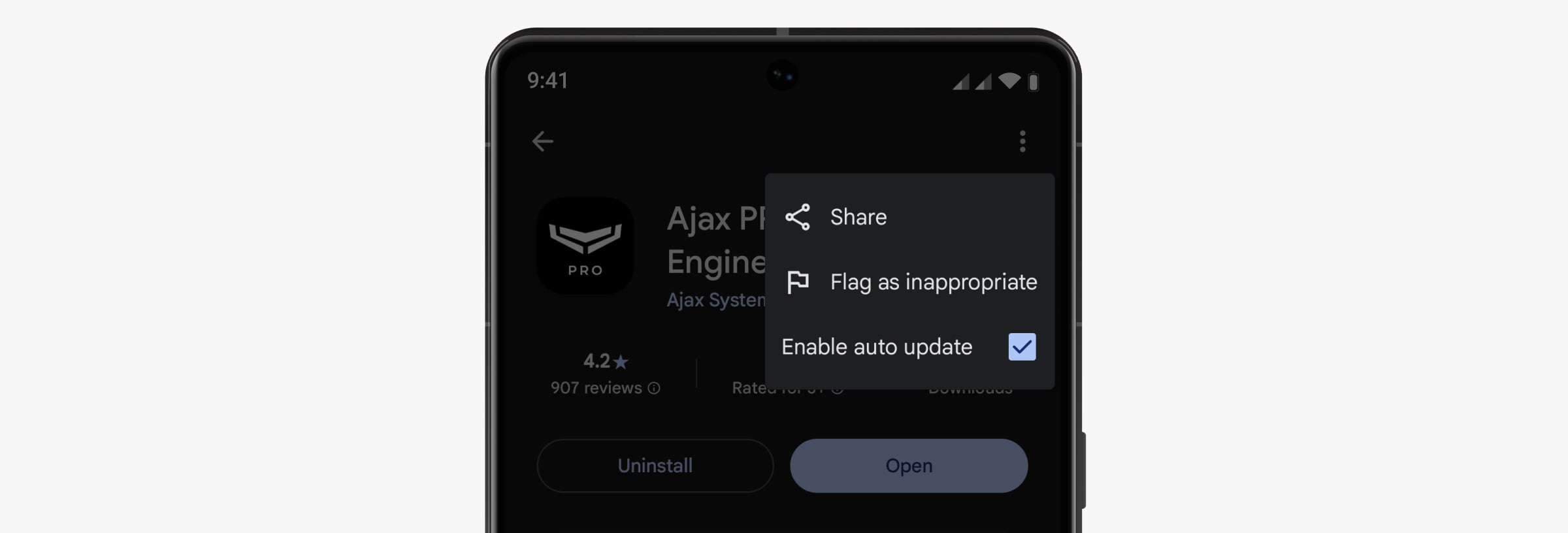 Ajax pro update app