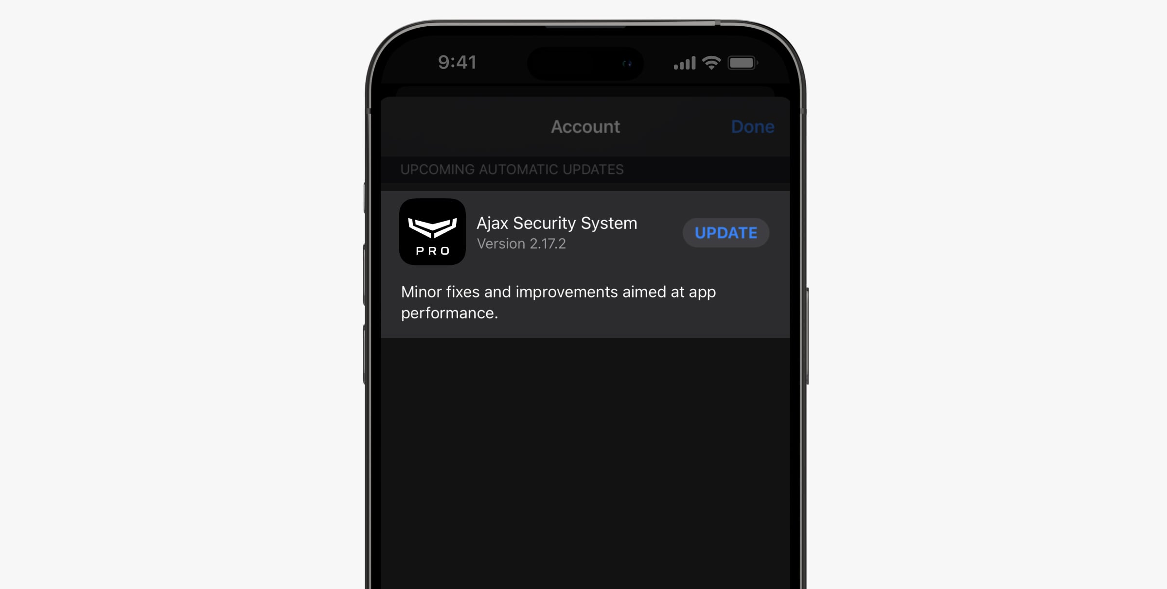 Ajax pro update app