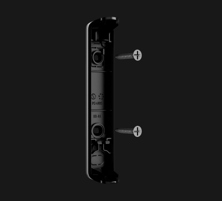 Fixing points for mounting the detector