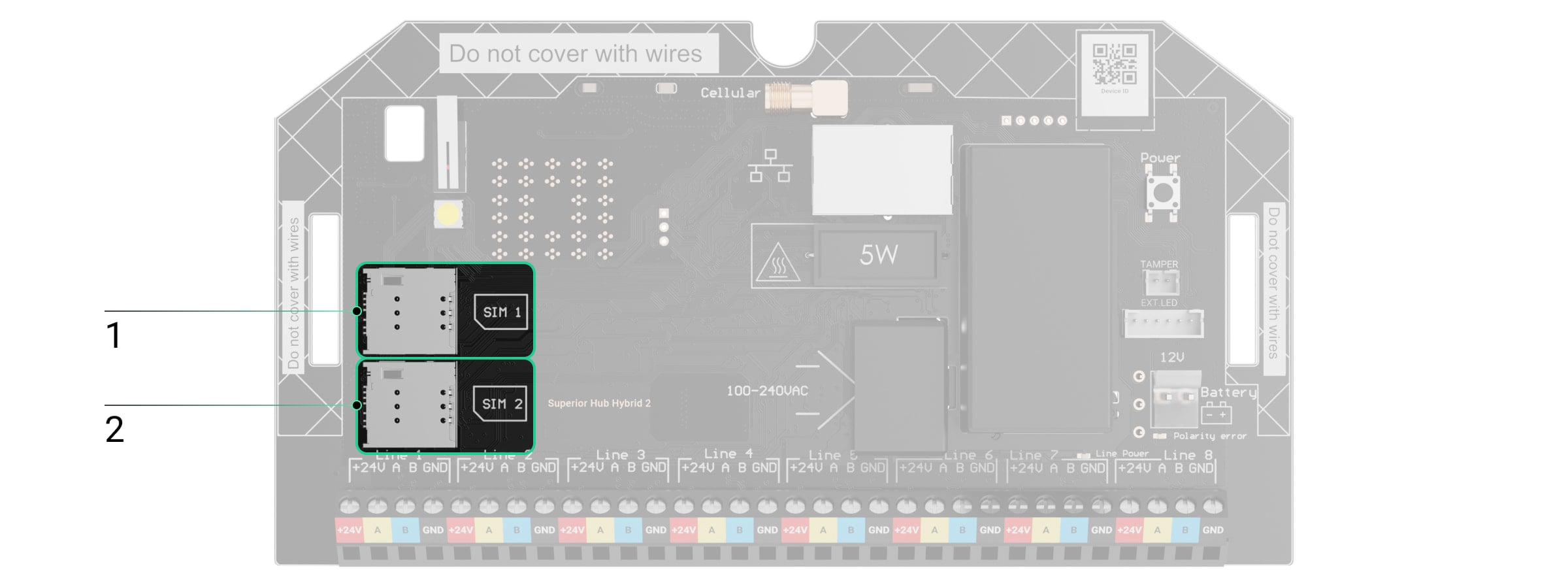 Install SIM cards: