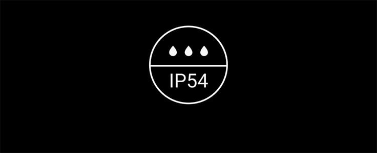 Classe di protezione IP54 e IK08