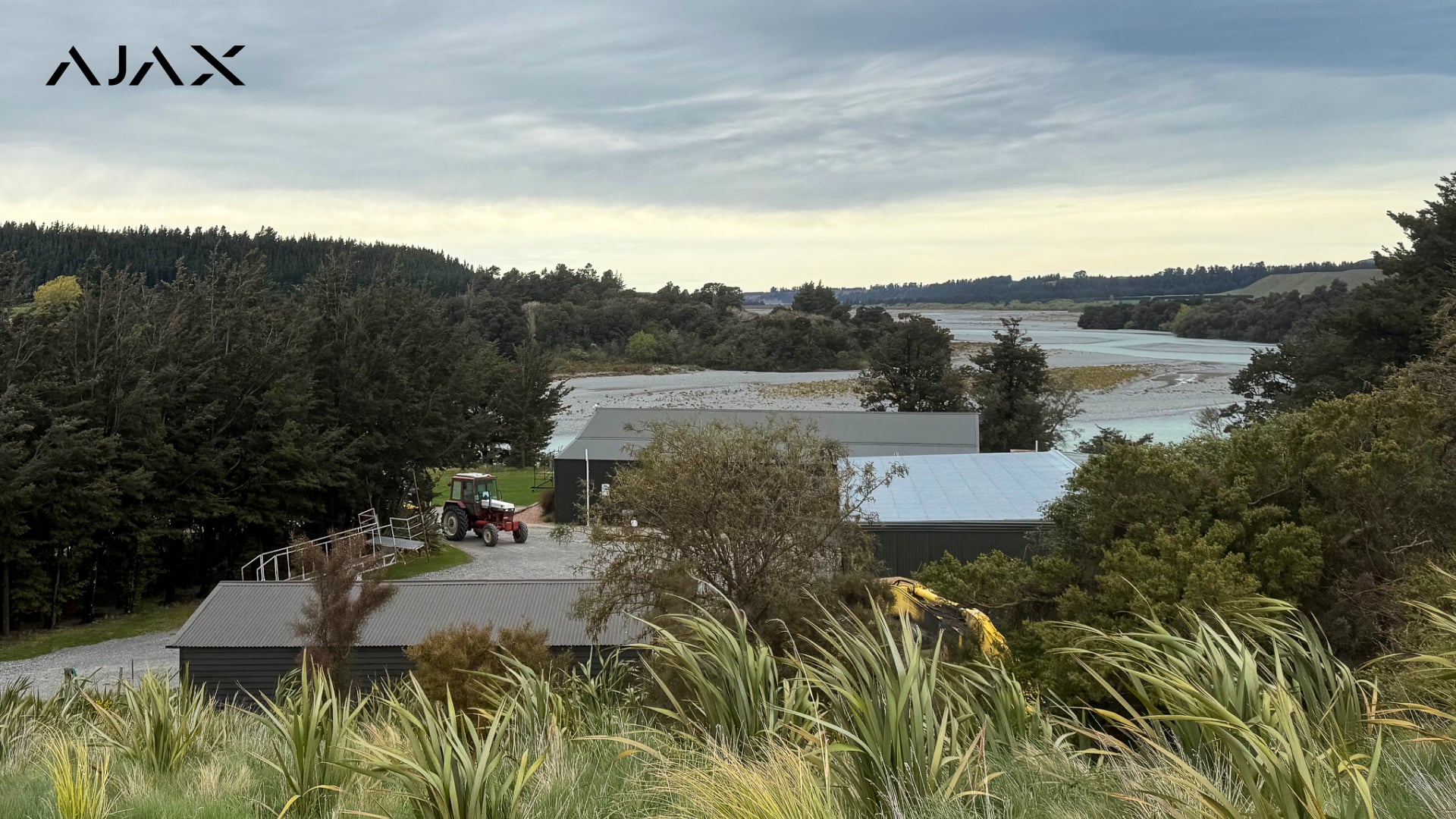 The jet boat company spans multiple buildings and requires a long-range security system