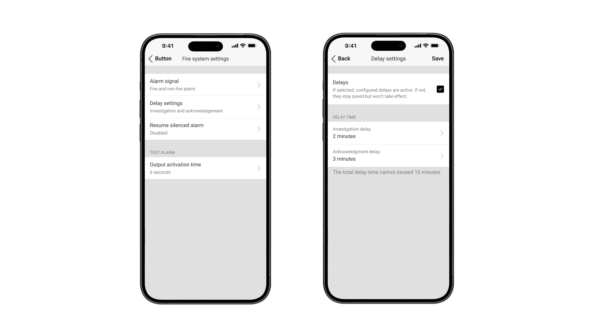 Налаштування затримок