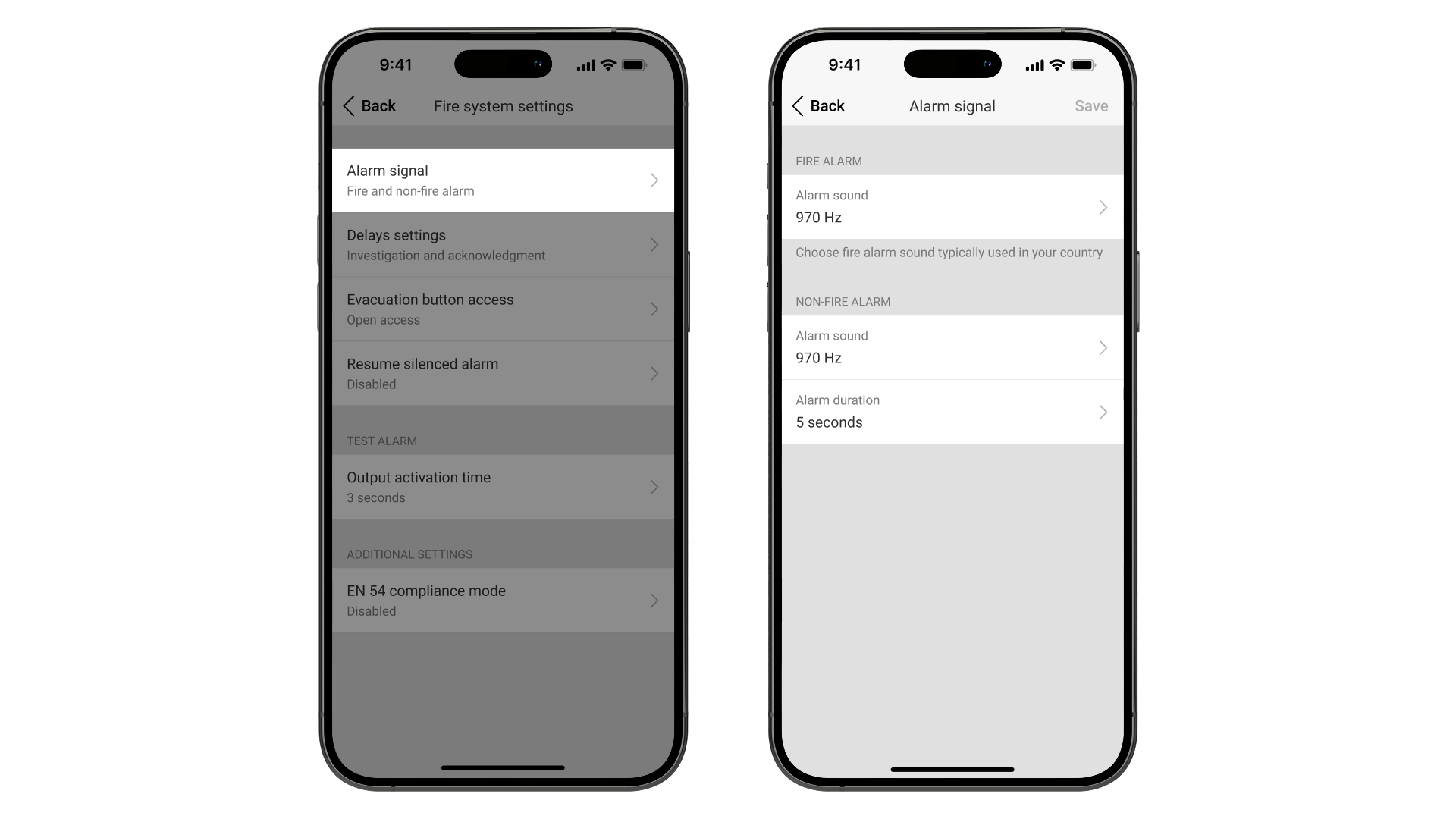 Configuring the non-fire alarm sound pattern.