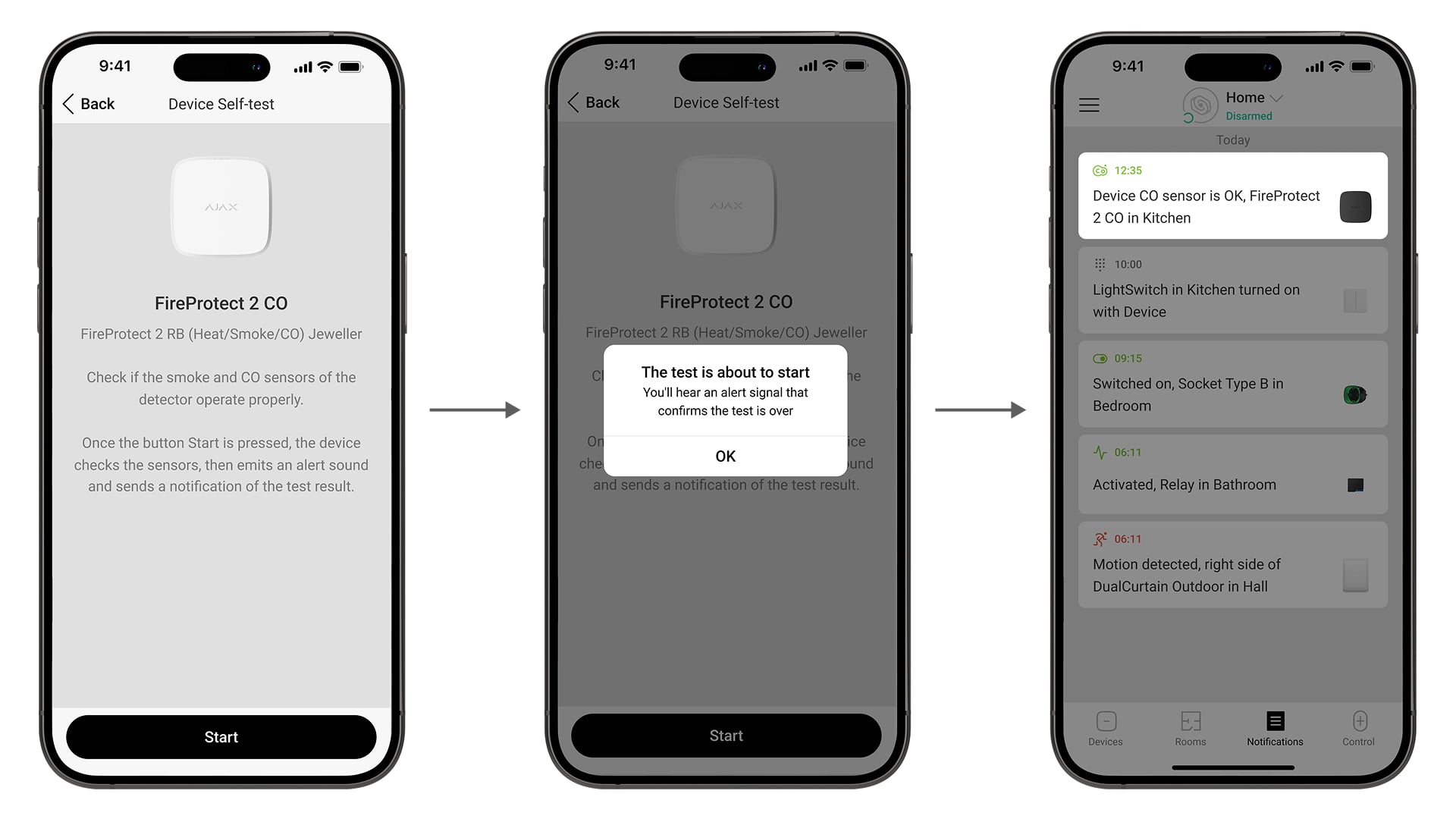 Test du système à distance enregistré dans le journal des événements