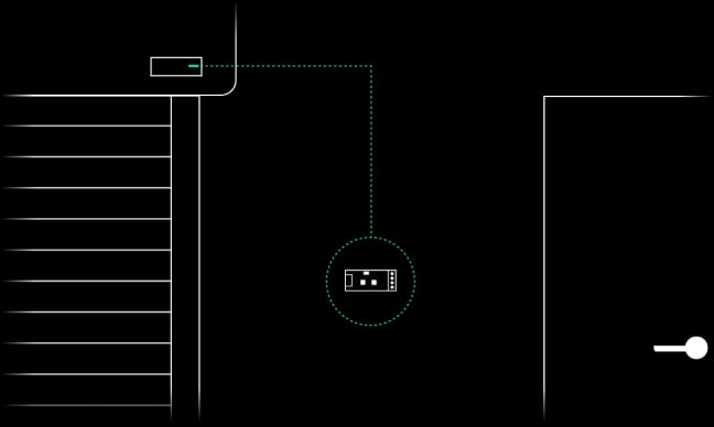 Integration of roller shutter motion detector