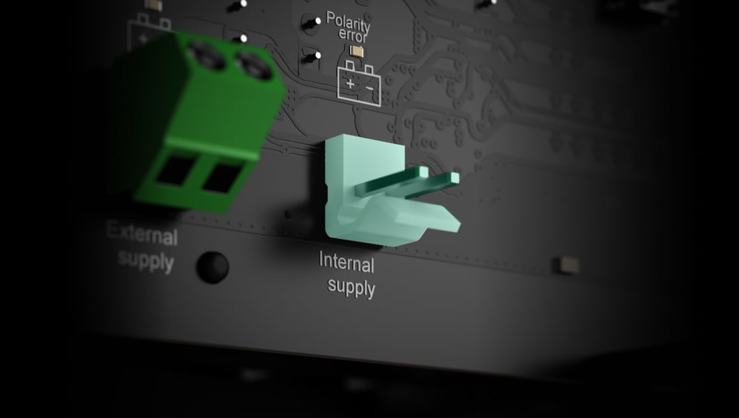 Internal battery connector