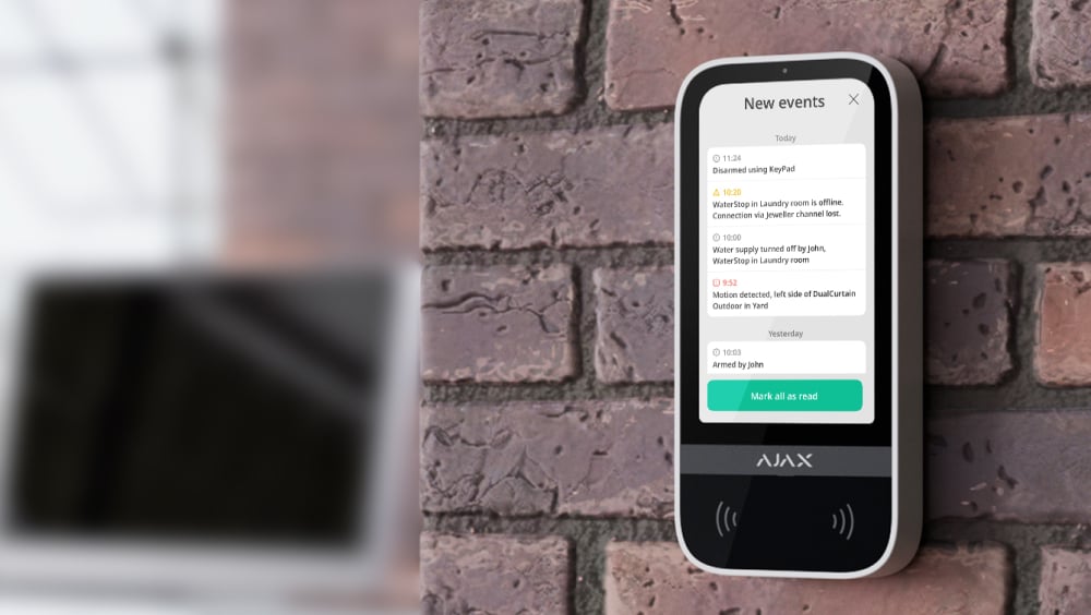Aktualizacja oprogramowania sprzętowego KeyPad TouchScreen Jeweller