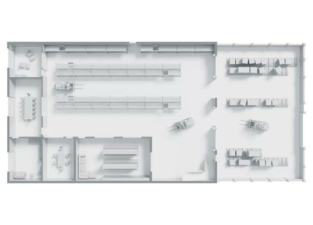 Large scale: manufacturing plants