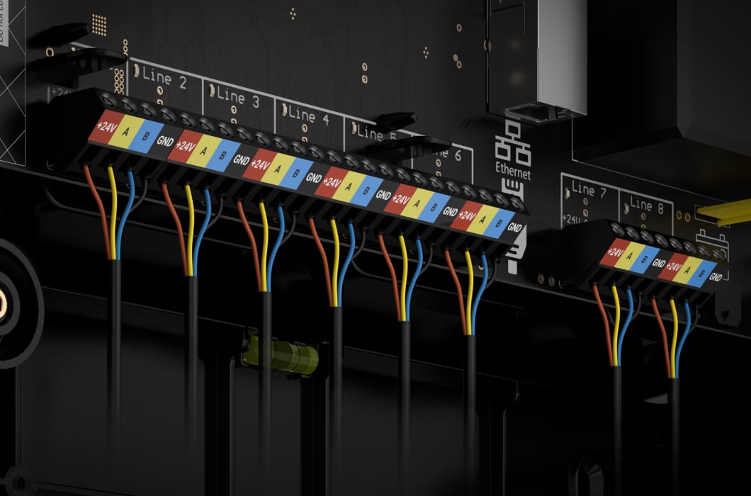 8 lines to connect wired Superior devices