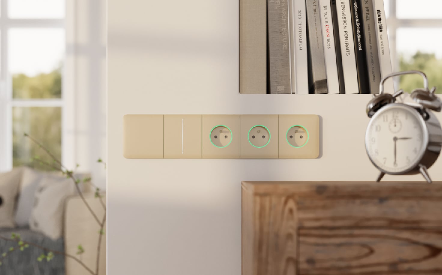 Frame for two LightSwitch and three Outlet devices