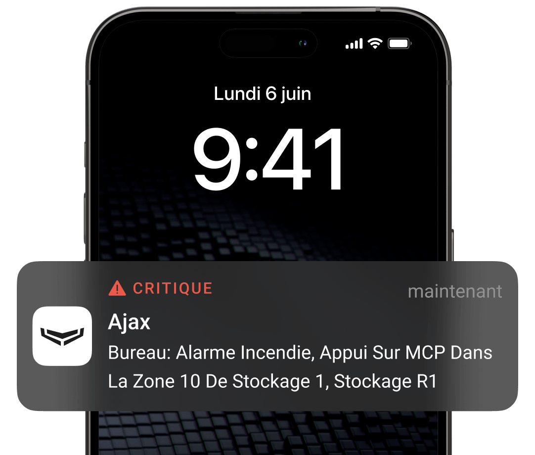 Types de notifications prises en charge