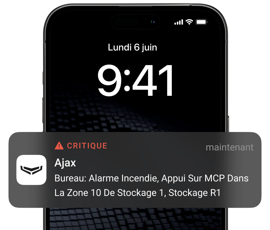 Types de notifications prises en charge