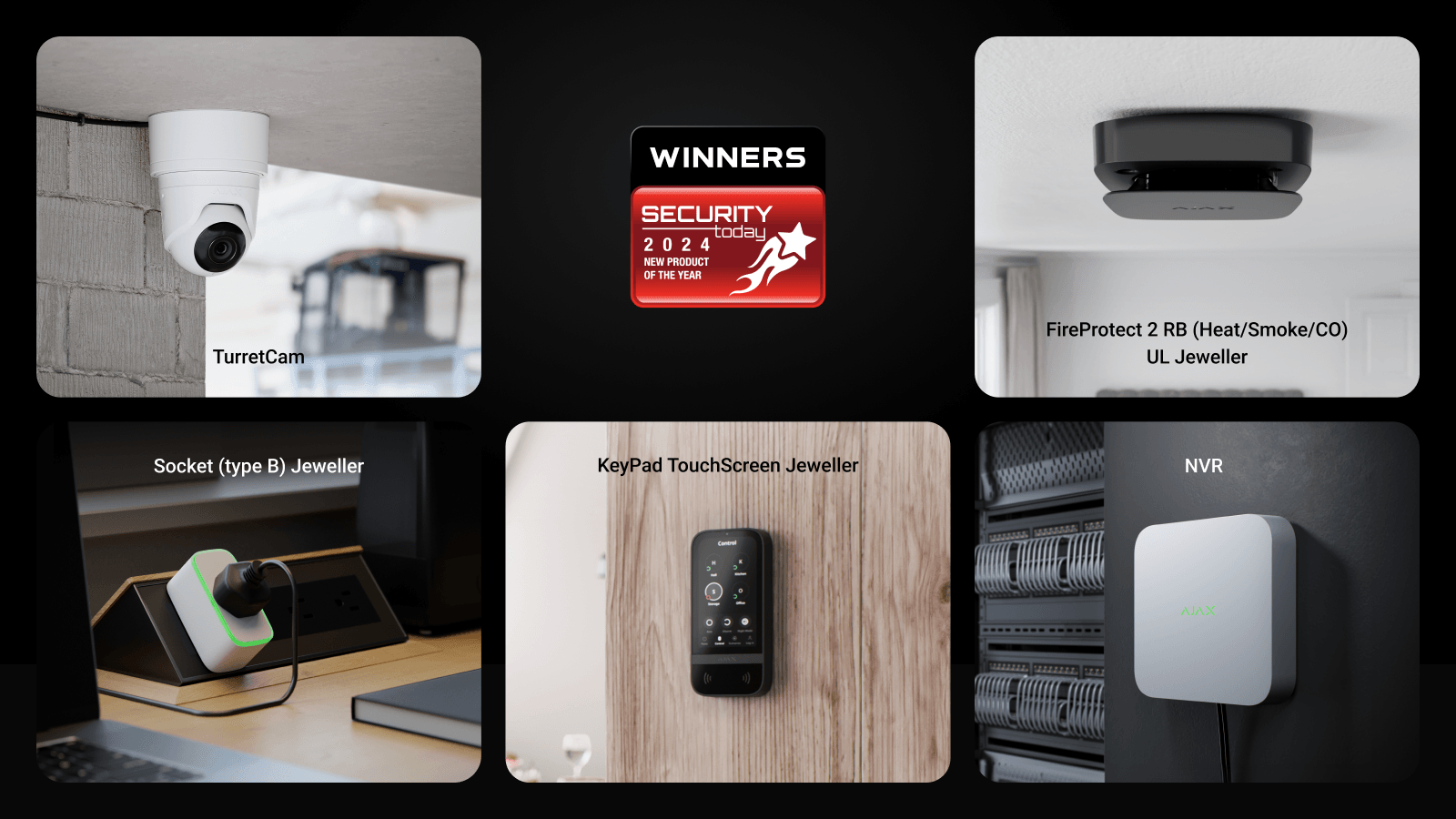 Ajax Systems wint in 5 categorieën bij the New Product of the Year 2024 door Security Today