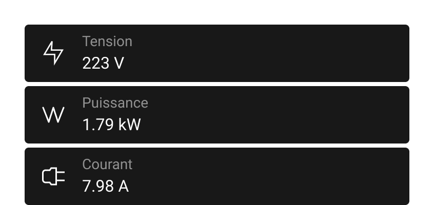 Surveillance de la consommation d'énergie via l'application