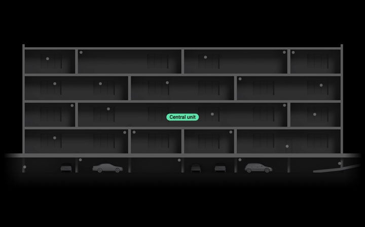Immeuble de bureaux avec parking souterrain