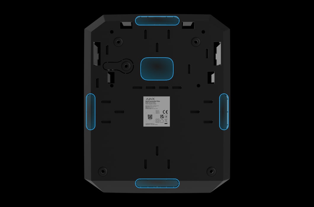 Perforated parts for cable output