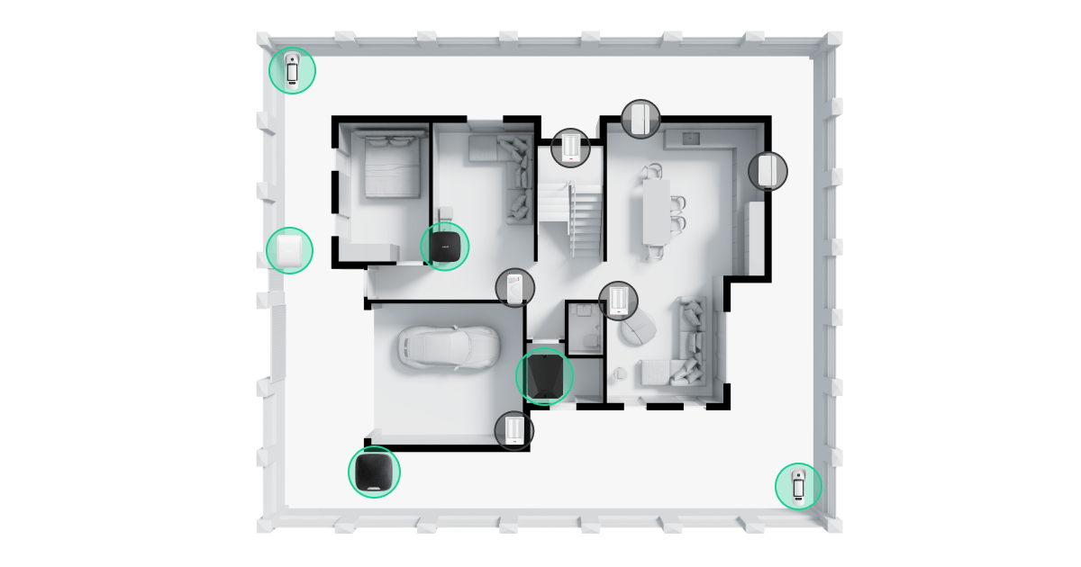 ajax renovation wired security system