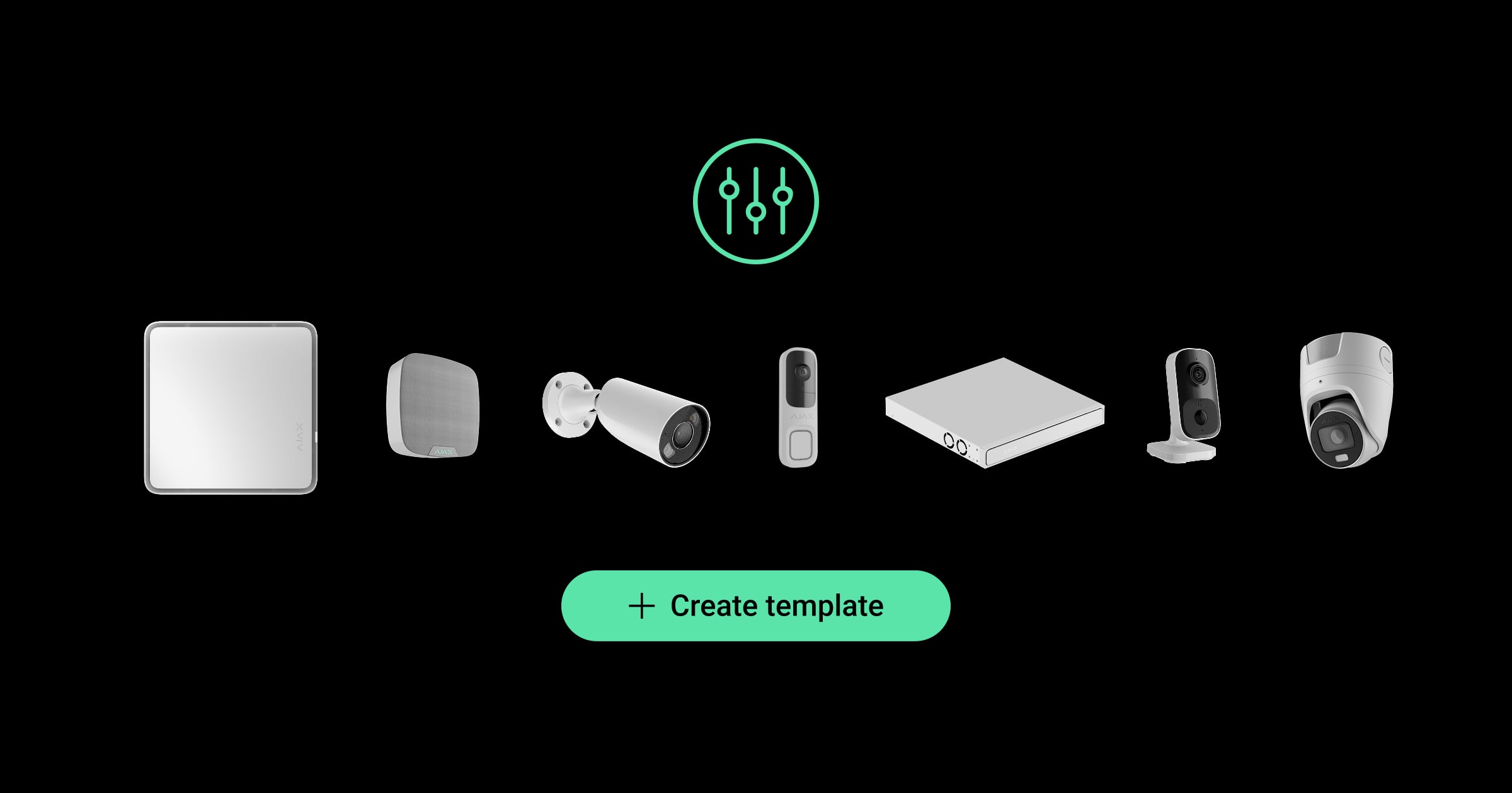 How to create and apply settings templates in an Ajax system