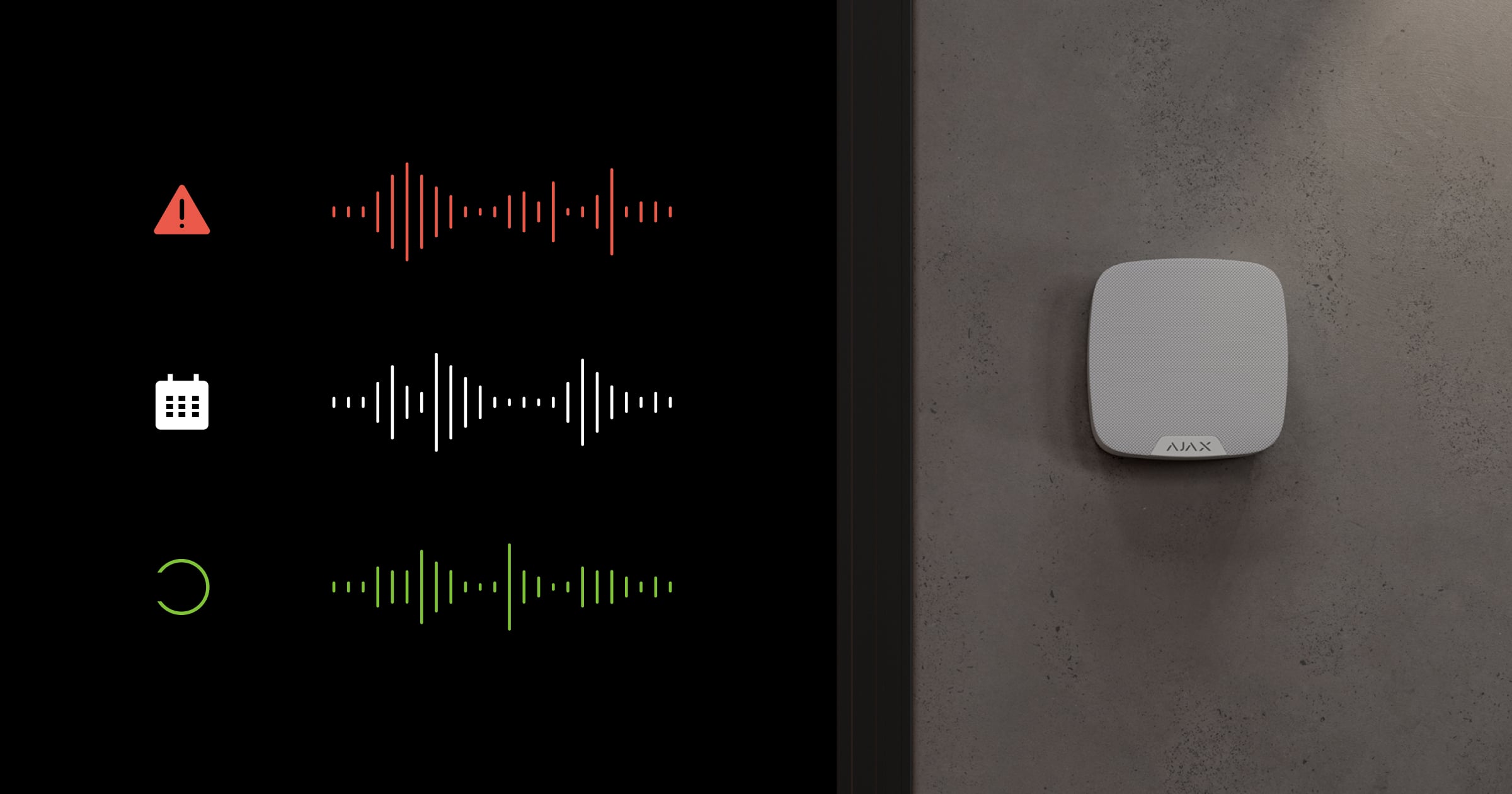 Audioscenario’s in een Ajax-systeem