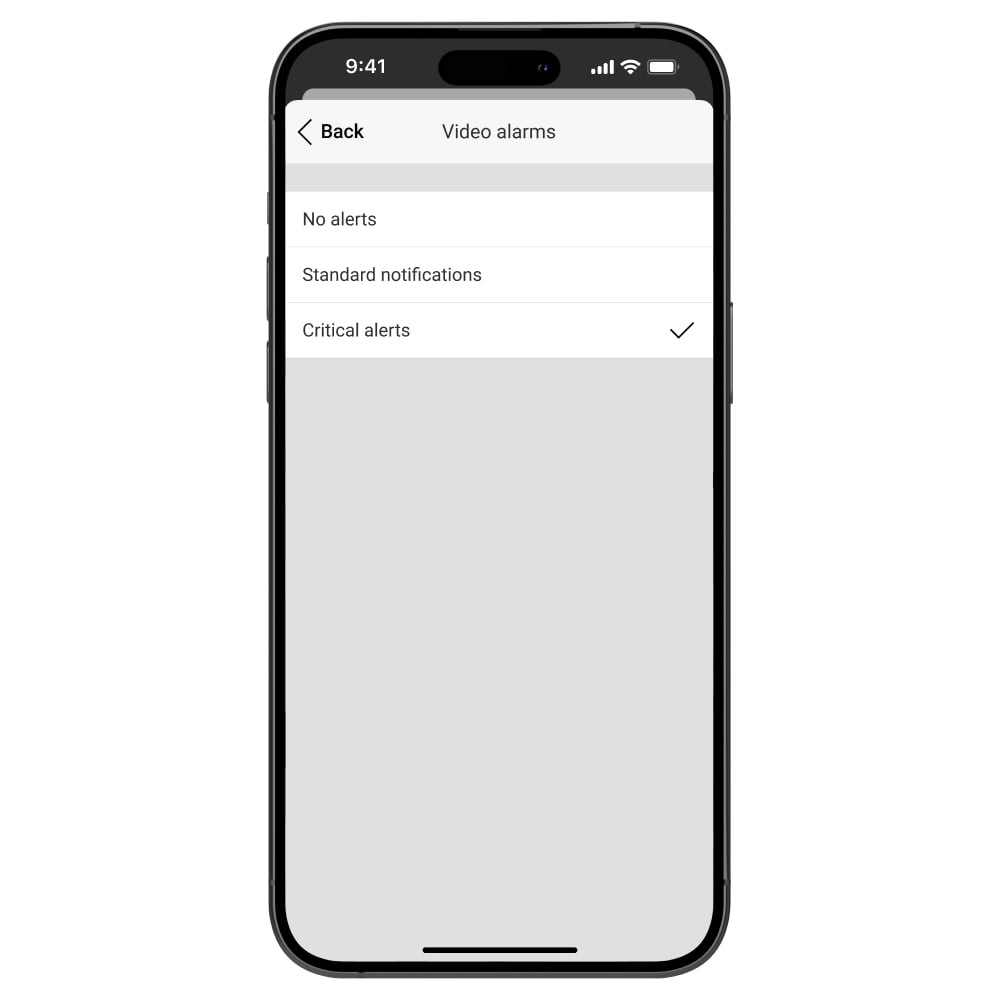 Parámetros de notificación de alarmas para usuarios