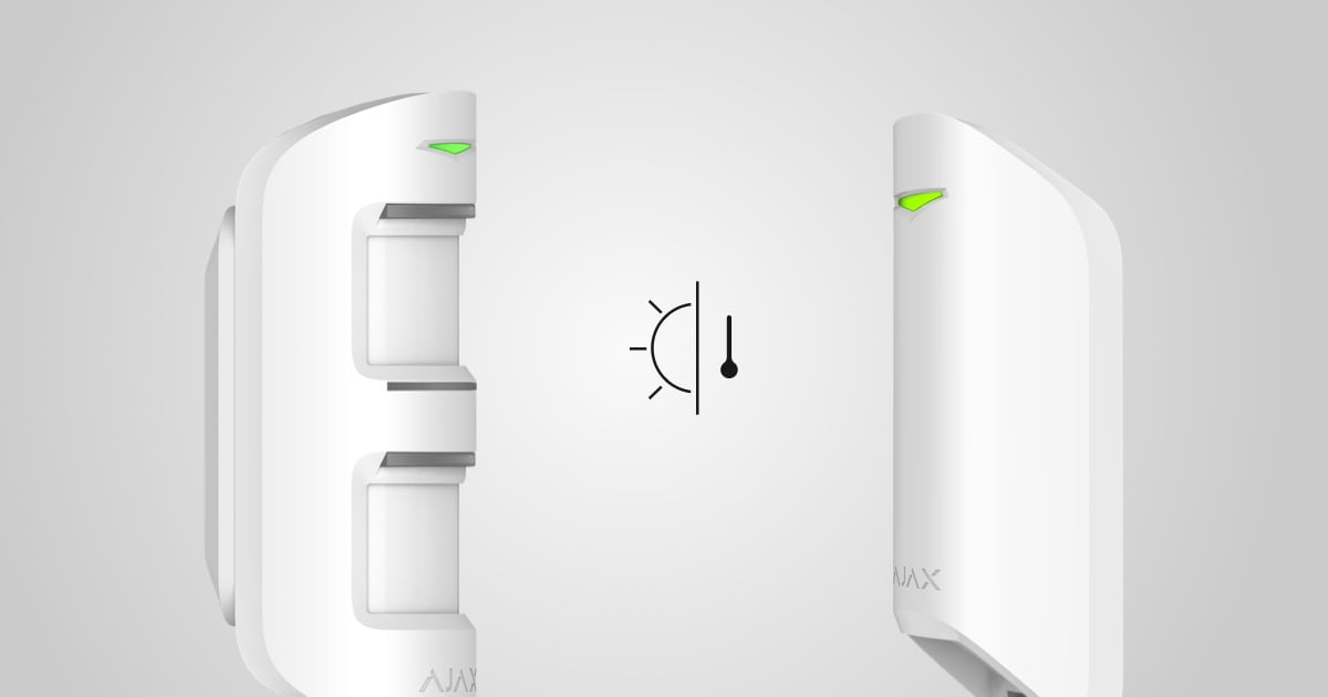 What is temperature compensation in motion detectors