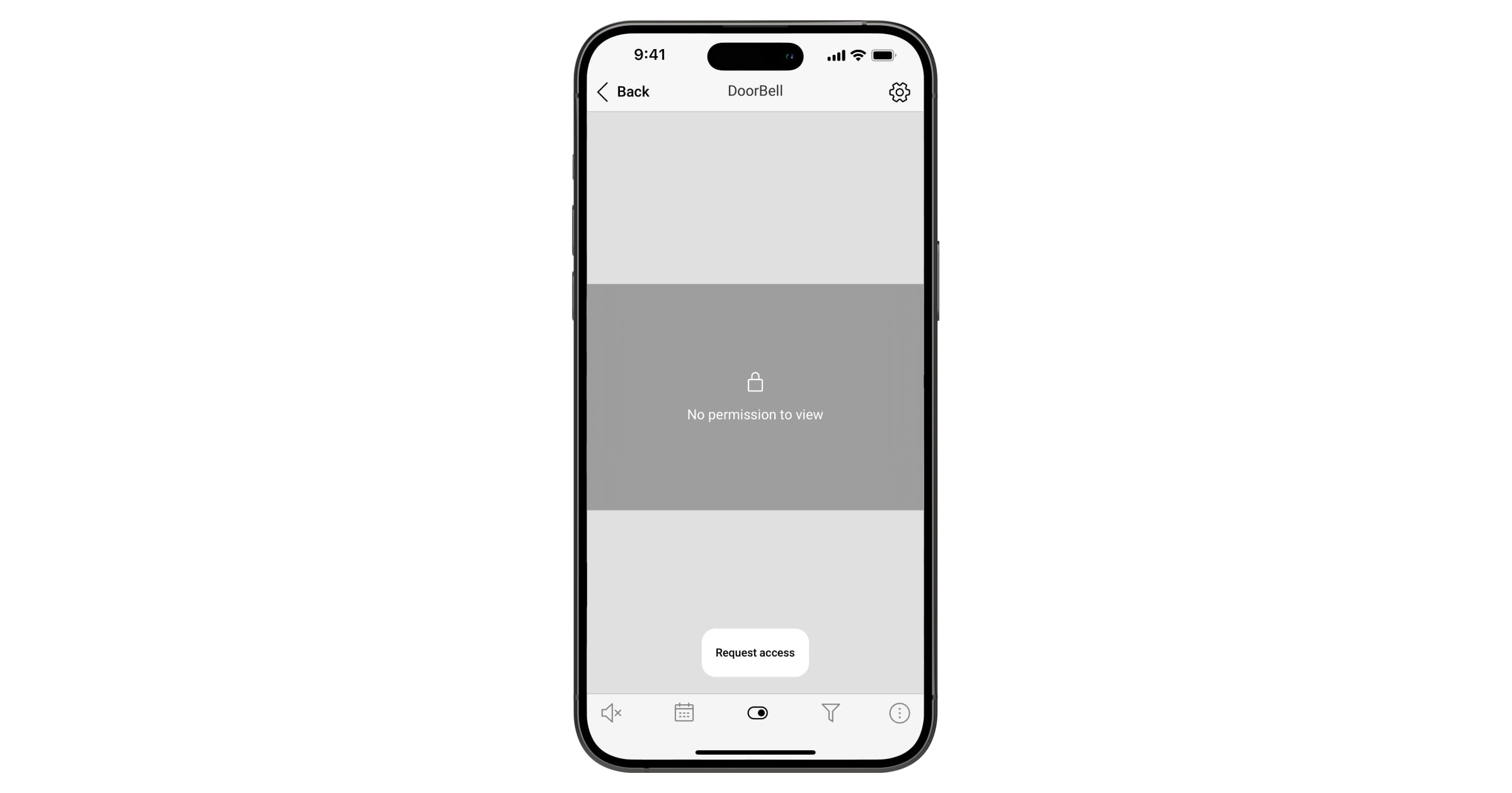 Request access button