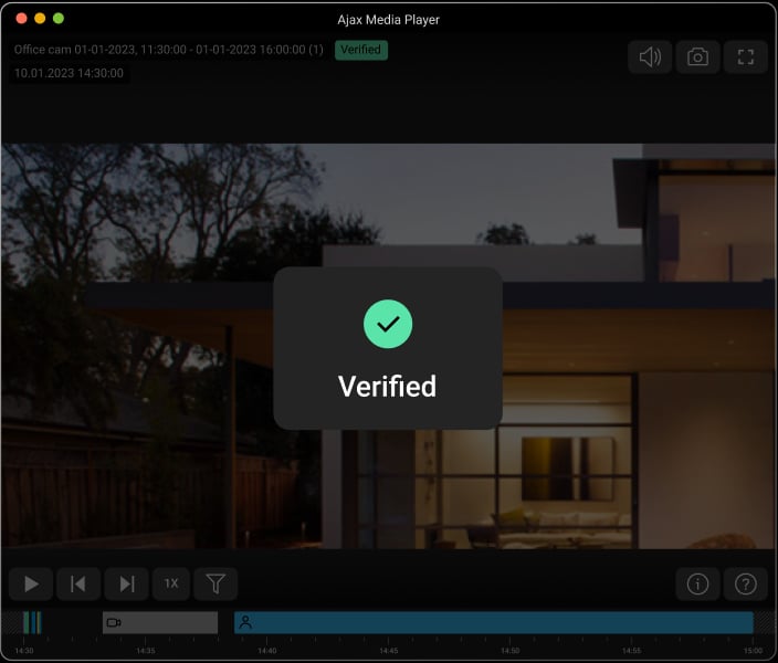 Beveiligde video-export met verificatie van een digitale handtekening
