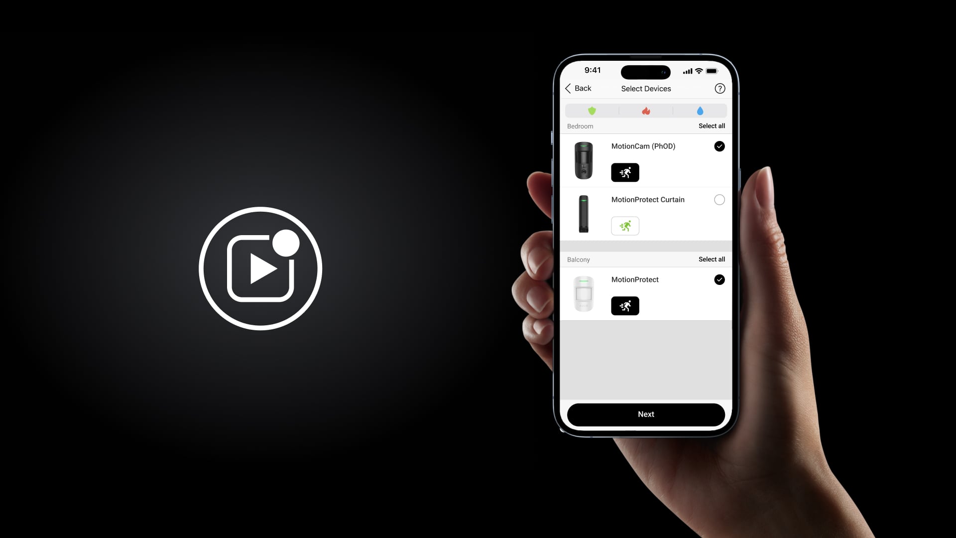Come creare e configurare uno scenario video nel sistema Ajax