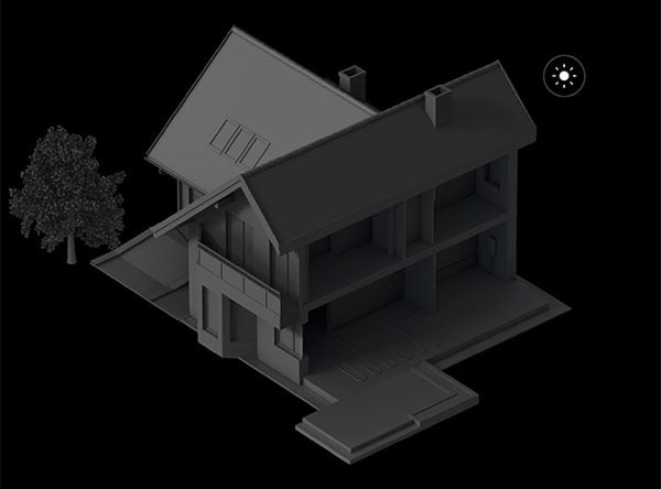 Illustration Ajax d’une maison et de sa commande de chauffage