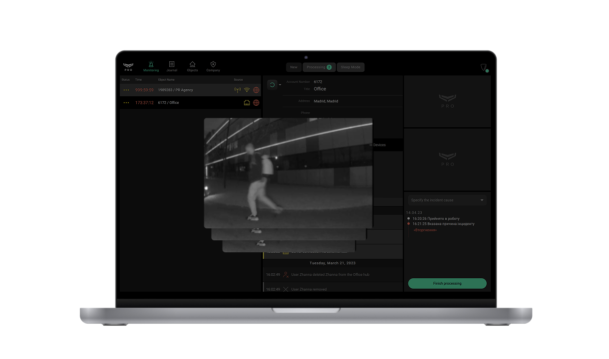 Моніторинг у Ajax PRO Desktop